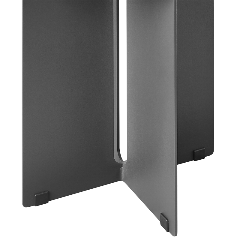 Modway Tecton Powder-Coated Aluminum Patio End in Charcoal