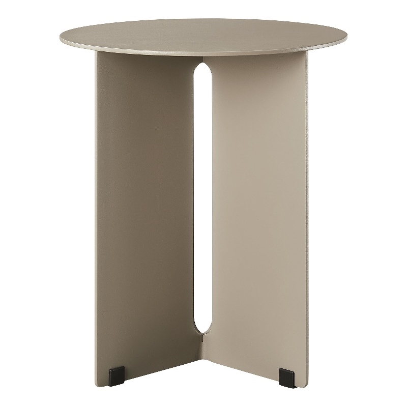 Modway Tecton Powder-Coated Aluminum Patio End Table in Khaki