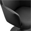 Modway Lippa Vegan Leather Upholstered Swivel Dining Armchair in Black Black