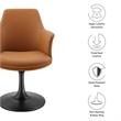 Lippa Swivel Dining Armchair in Black Tan