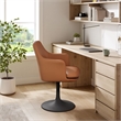 Lippa Swivel Dining Armchair in Black Tan