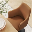 Lippa Swivel Dining Armchair in Black Tan
