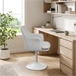 Modway Lippa Vegan Leather Upholstered Swivel Dining Armchair in White White