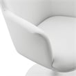 Modway Lippa Vegan Leather Upholstered Swivel Dining Armchair in White White