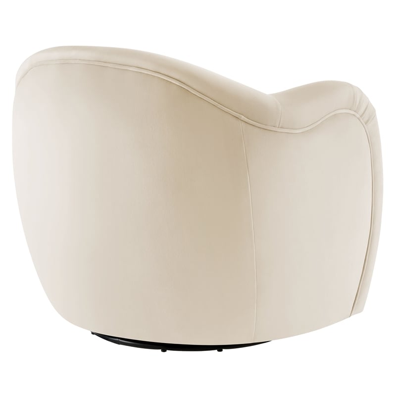 Compose Swivel Armchair in Alabaster