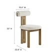 Torian Dining Chair Set of 2 in French Oak Ivory