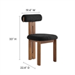 Torian Dining Chair Set of 2 in Walnut Black