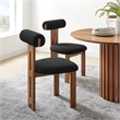 Torian Dining Chair Set of 2 in Walnut Black
