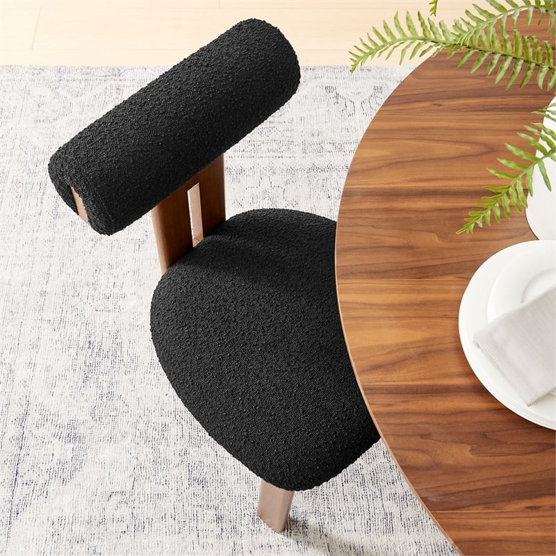 Torian Dining Chair Set of 2 in Walnut Black