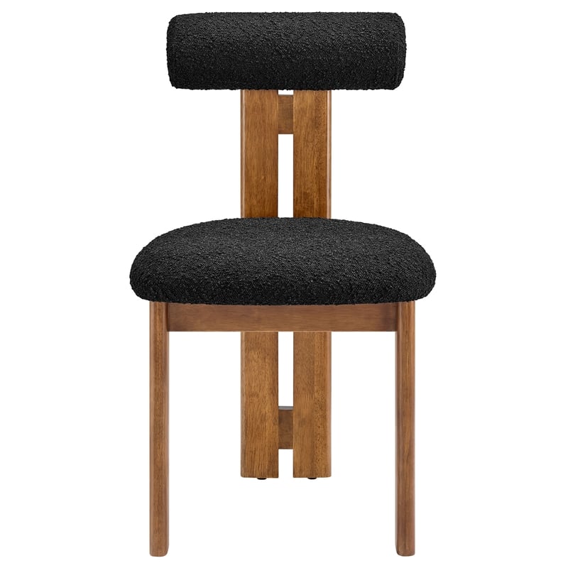 Torian Dining Chair Set of 2 in Walnut Black