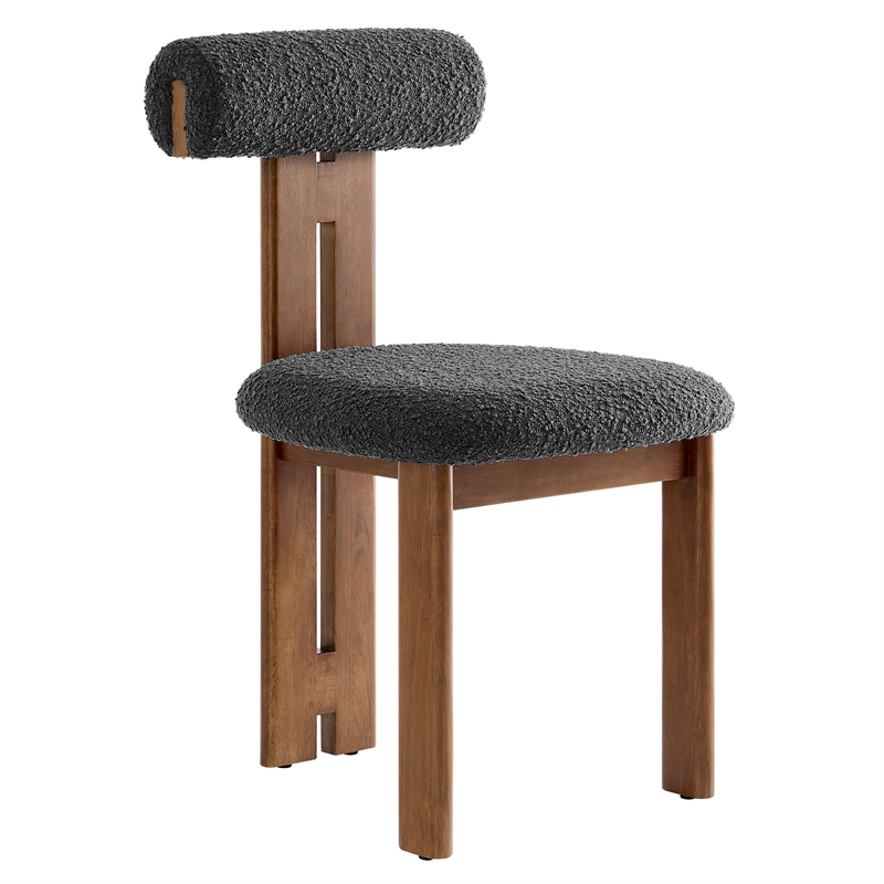 Torian Dining Chair Set of 2 in Walnut Charcoal
