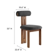 Torian Dining Chair Set of 2 in Walnut Charcoal