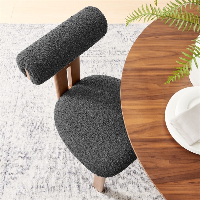 Torian Dining Chair Set of 2 in Walnut Charcoal