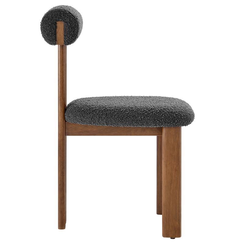 Torian Dining Chair Set of 2 in Walnut Charcoal