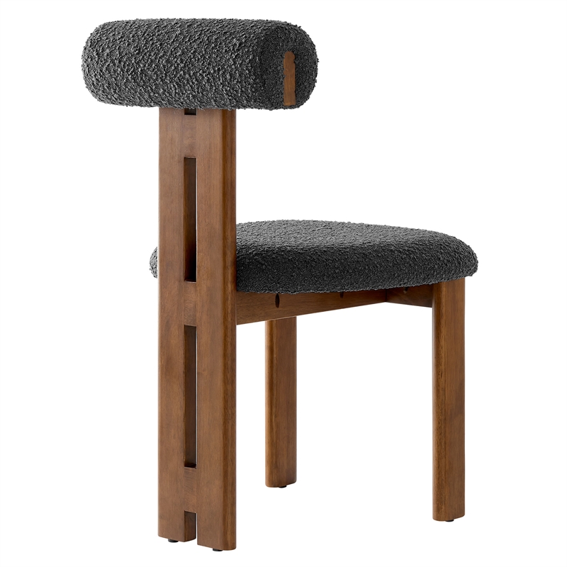 Torian Dining Chair Set of 2 in Walnut Charcoal