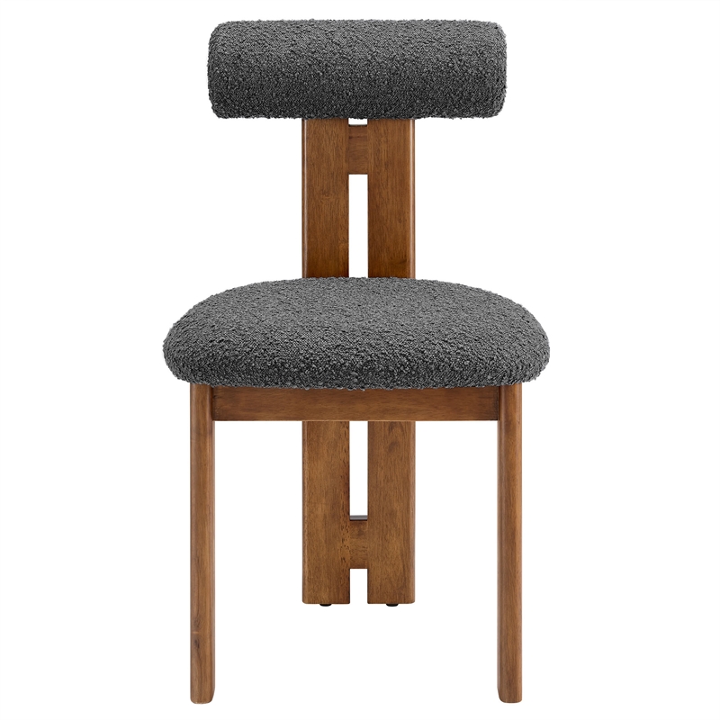 Torian Dining Chair Set of 2 in Walnut Charcoal