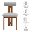 Torian Dining Chair Set of 2 in Walnut Light Gray