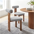 Torian Dining Chair Set of 2 in Walnut Light Gray