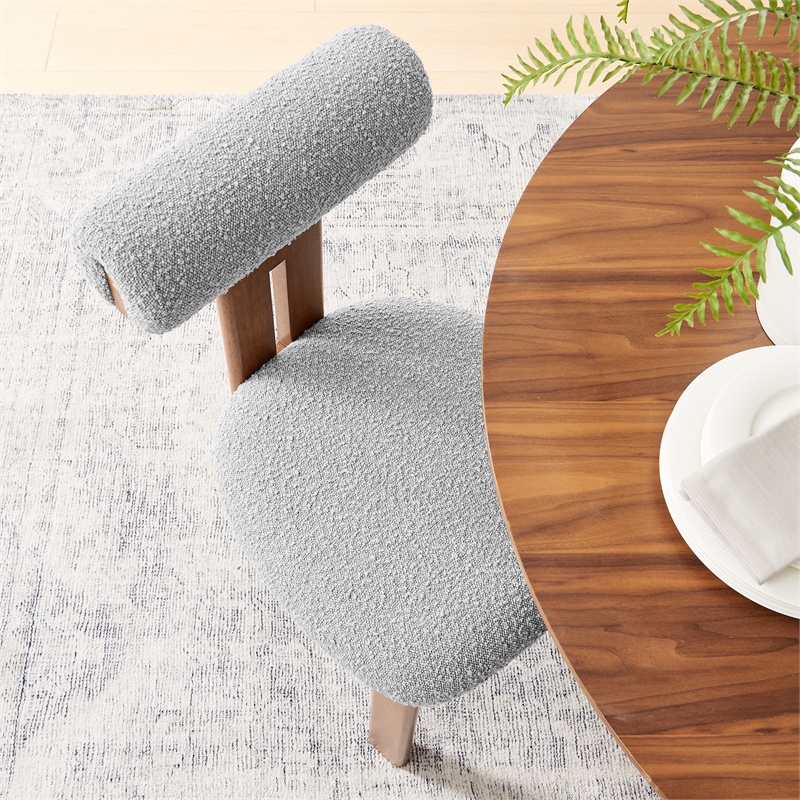 Torian Dining Chair Set of 2 in Walnut Light Gray