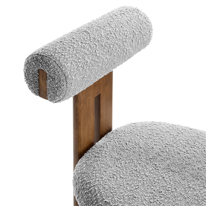 Torian Dining Chair Set of 2 in Walnut Light Gray