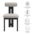 Torian Dining Chair Set of 2 in Wenge Taupe