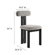 Torian Dining Chair Set of 2 in Wenge Taupe