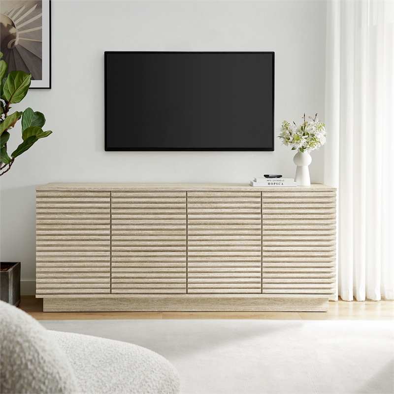 Render Sideboard Cabinet TV Stand in Travertine