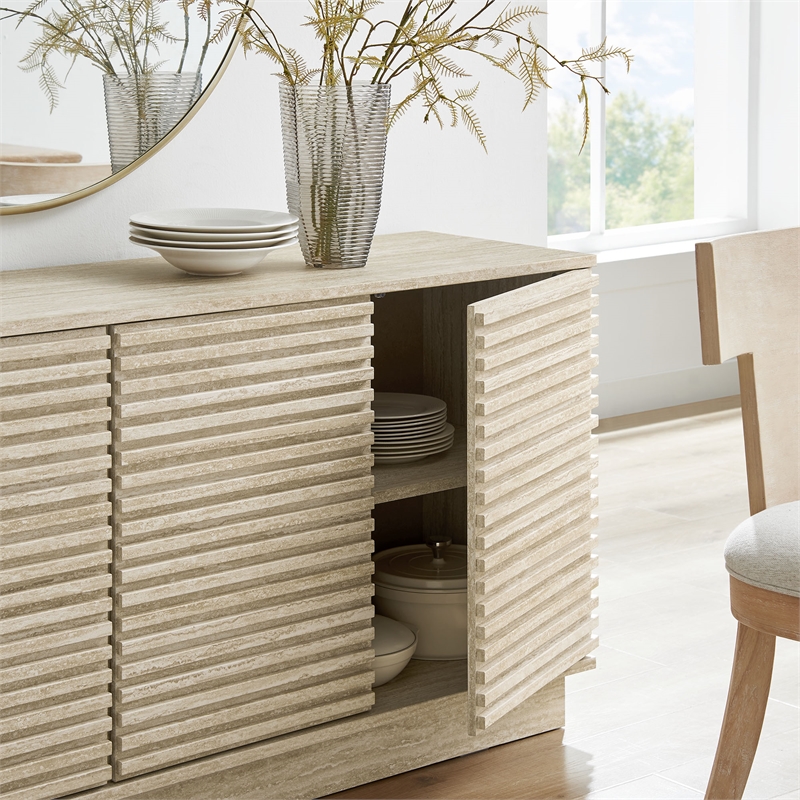 Render Sideboard Cabinet TV Stand in Travertine