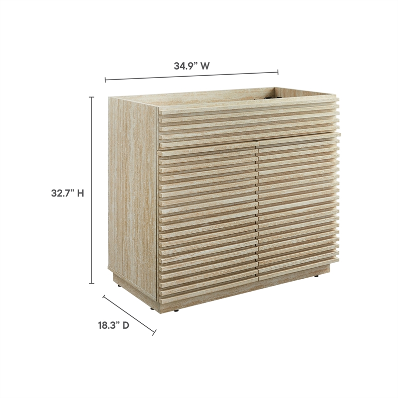 Render Bathroom Vanity Cabinet (Sink Not Included) in Travertine