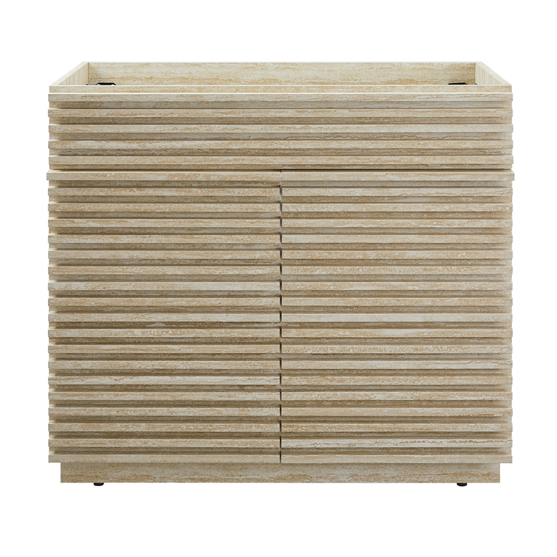 Render Bathroom Vanity Cabinet (Sink Not Included) in Travertine