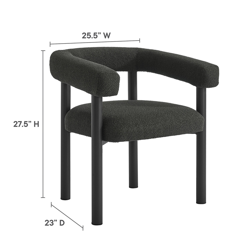 Nautica Dining Armchairs Set of 2 in Charcoal Graphite