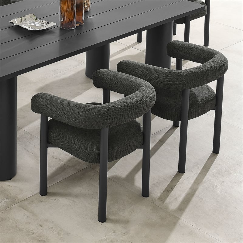 Nautica Dining Armchairs Set of 2 in Charcoal Graphite
