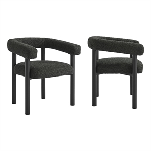 Nautica Dining Armchairs Set of 2 in Charcoal Graphite