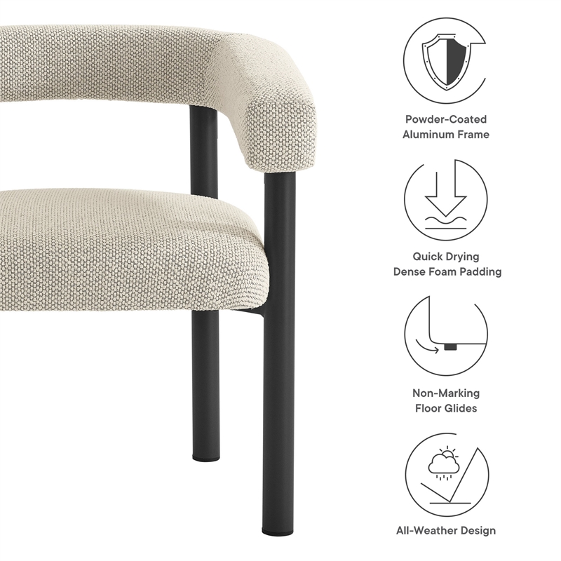 Nautica Dining Armchairs Set of 2 in Ivory Graphite