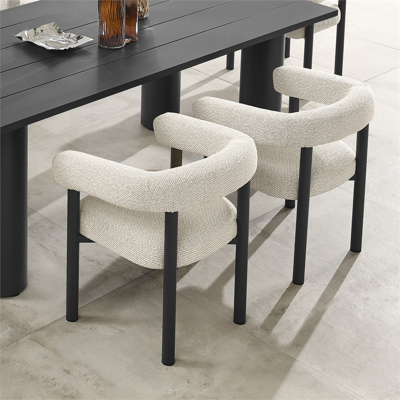 Nautica Dining Armchairs Set of 2 in Ivory Graphite