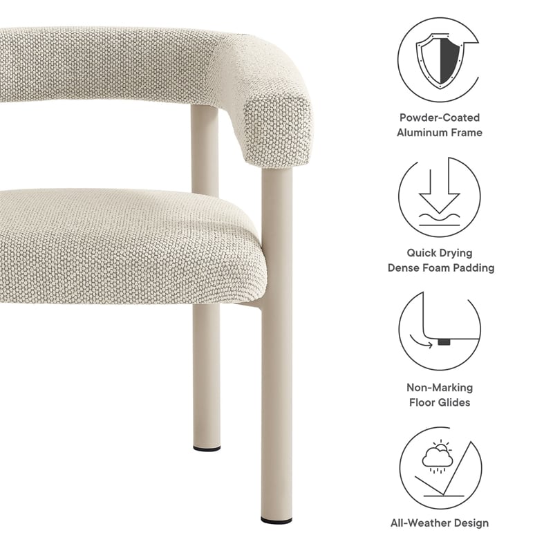 Nautica Dining Armchairs Set of 2 in Ivory Taupe