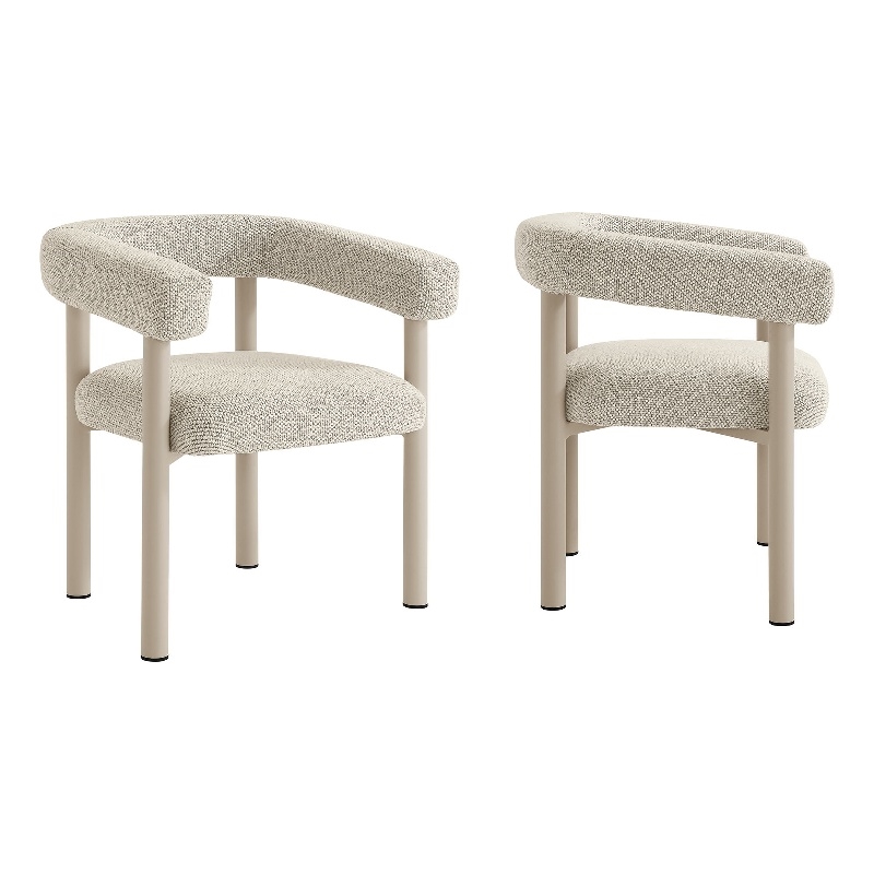 Nautica Dining Armchairs Set of 2 in Ivory Taupe