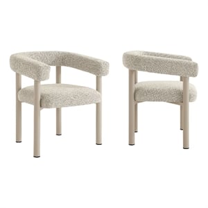 Nautica Dining Armchairs Set of 2 in Ivory Taupe