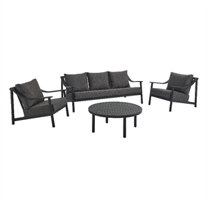 terrace 4-piece furniture set in carbon graphite