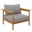 Modway Wren 4-Piece Teak Wood Patio Furniture Set in Natural Driftwood