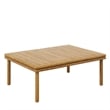 Modway Wren 4-Piece Solid Teak Wood Patio Set in Natural Sail