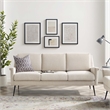 Modway Chesapeake Upholstered Fabric Sofa in Black Beige