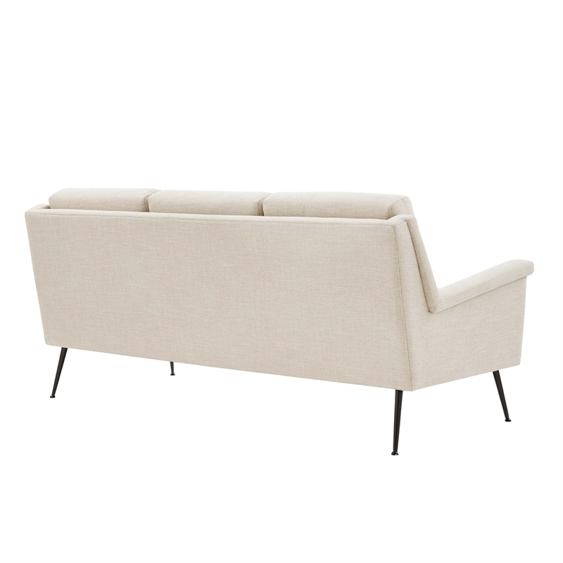 Modway Chesapeake Upholstered Fabric Sofa in Black Beige