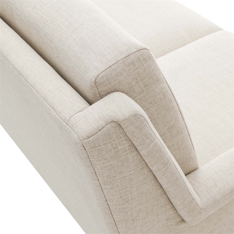 Modway Chesapeake Upholstered Fabric Sofa in Black Beige