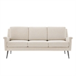 Modway Chesapeake Upholstered Fabric Sofa in Black Beige