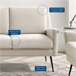 Modway Chesapeake Upholstered Fabric Sofa in Black Beige