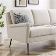 Modway Chesapeake Upholstered Fabric Sofa in Black Beige