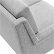 Modway Chesapeake Upholstered Fabric Sofa in Black Light Gray
