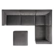 Sanguine 5-Piece Right-Facing Modular Sectional Sofa in Gray