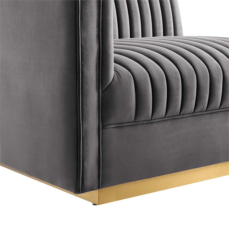 Sanguine 5-Piece Right-Facing Modular Sectional Sofa in Gray